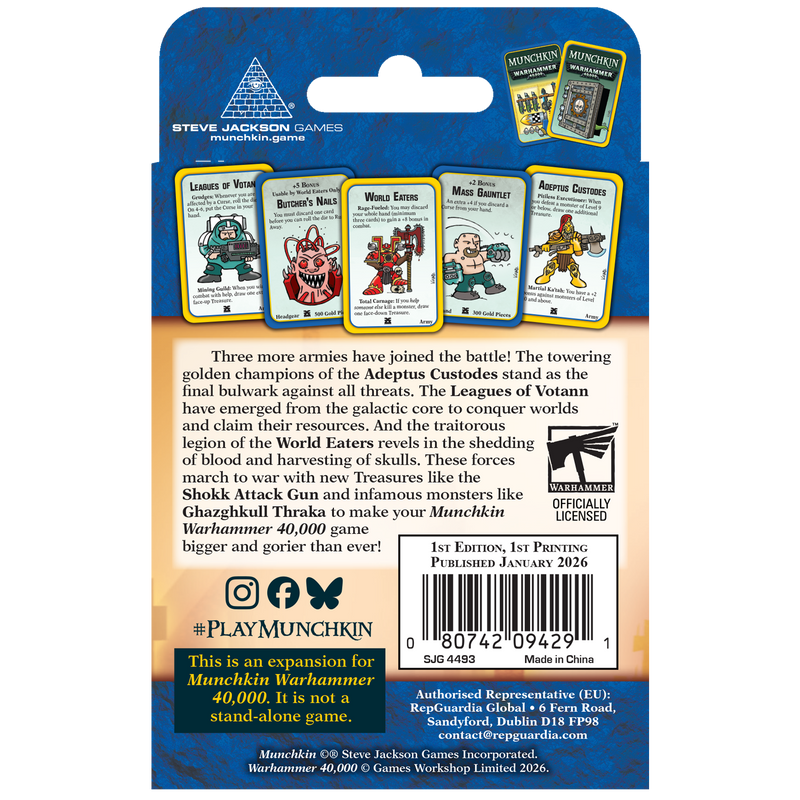 Boardgames - Munchkin - Warhammer 40K - Grudges and Gore