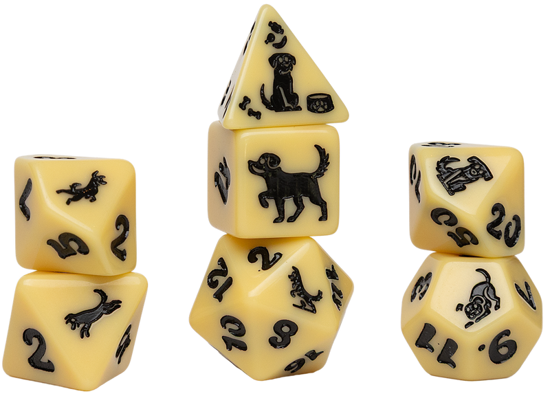 Dice - Sirus Dice - Animals Golden Pup (7-die set)