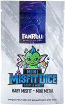 Dice - Mystery Misfit Mini Metal Polyhedral Dice Set