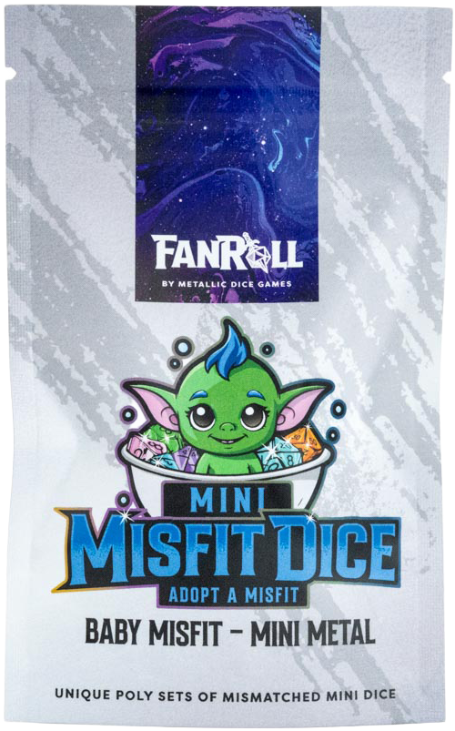 Dice - Mystery Misfit Mini Metal Polyhedral Dice Set