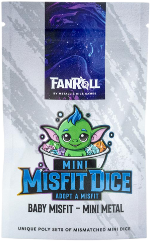 Dice - Mystery Misfit Mini Metal Polyhedral Dice Set