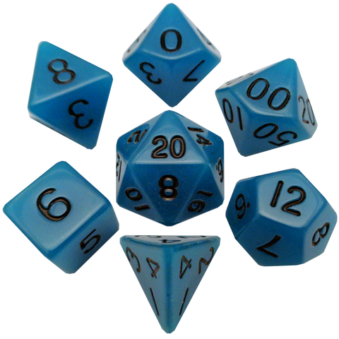 Dice  - MDG - Glow Blue 16mm