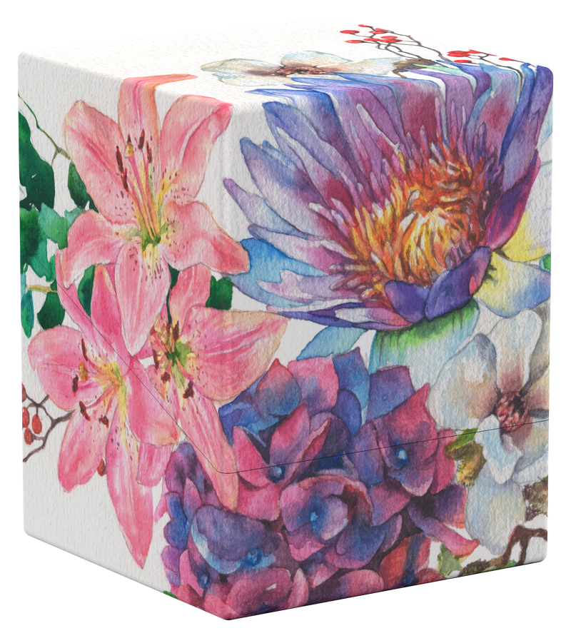 Deck Box - UG - Boulder Deck Case - Floral Places - Lotus Bloom (100+ CT)