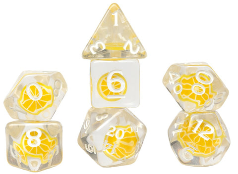 Dice - Sirus Dice - Fruit Slice Lemon (7-die set)