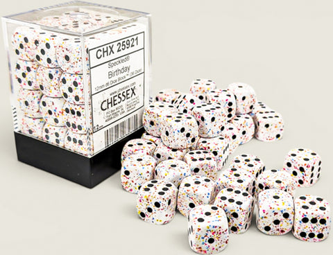 Dice - Chessex - Speckled 36D6 - Birthday - 12MM