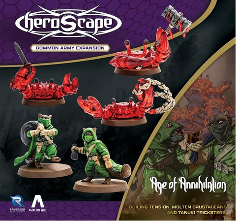 Board Games - HeroScape - Age Of Annihilation (Molton Crustaceans & Tanuki Trickster)