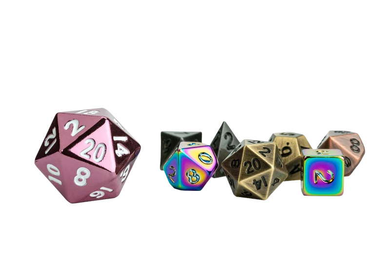 Dice - Mystery Misfit Mini Metal Polyhedral Dice Set