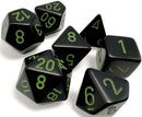 Dice - Chessex - Polyhedral (7pc) - Opaque Black (D&D)