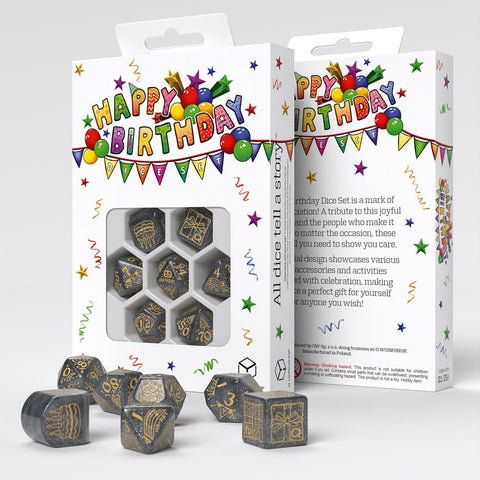 Dice  - Happy Birthday - Confetti