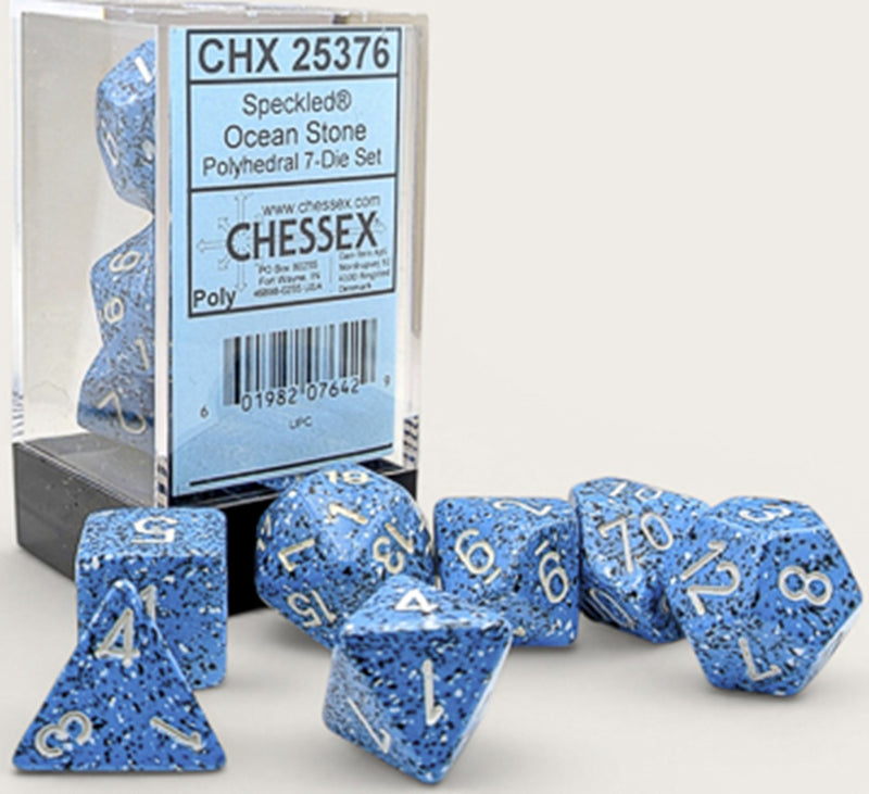 Dice - Chessex -7-Die - Set Polyhedral - Ocean Stone