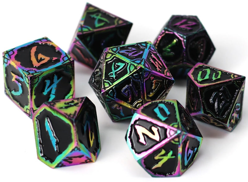 Dice - Die hard - DARK NEXUS HEXBREAKER Metal D&D Dice (7pc)
