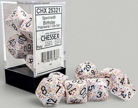 Dice - Chessex -7-Die - Set Polyhedral - Birthday