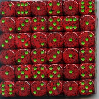 Dice - Chessex -12mm D6 (36pc) - Speckled
