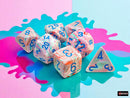Dice - Festive 7 - Die Set Mega-Hedral- Pop Art/Blue