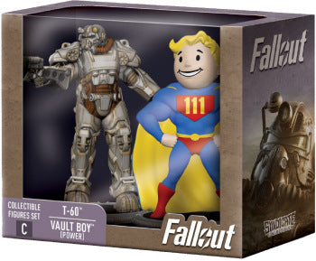 Syndicate Collectibles - Fallout Mini Statue "3 - T-60 & Vault Boy Power (3pk)