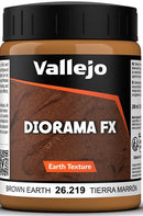 Paint Vallejo - Diorama FX - Earth Texture: Brown Earth (200ml)