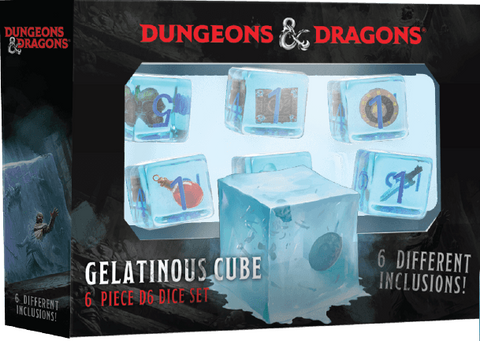 Dice - DND - Gelatinous Cube - 6 Piece D6 Dice Set