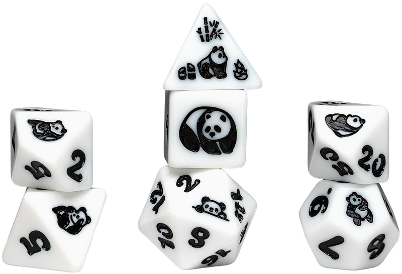 Dice - Sirus Dice - Animals Moon Panda (7-die set)