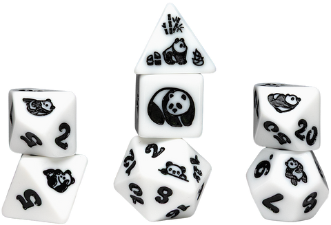 Dice - Sirus Dice - Animals Moon Panda (7-die set)