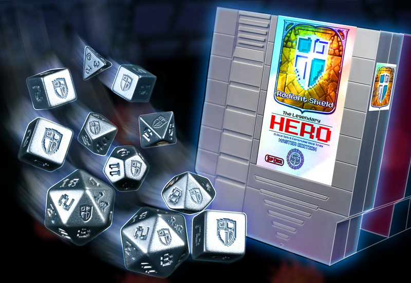 Dice - 1UP Dice - Radiant Silver Shield