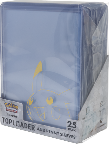 Ultra Pro - Toploader 35pt and Penny Sleeve Combo - Pikachu