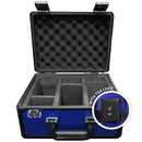 Card Case - Evoretro - Blue Aluminum Graded Card Storage Box (3 Rows - TSA Lock)