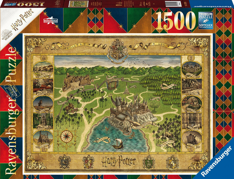 Puzzles - Ravensburger - HP HOGWARTS MAP (1500PC)