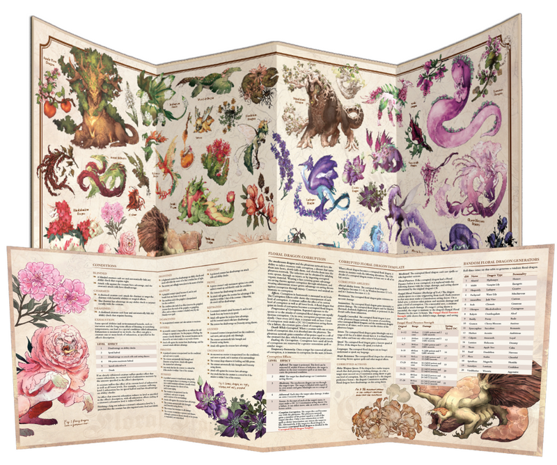 Roleplaying - The Field Guide Floral Dragons - GM Screen