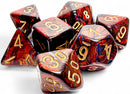 Dice - Scarab 7 - Die Set Mega-Hedral - Blood Red/Gold