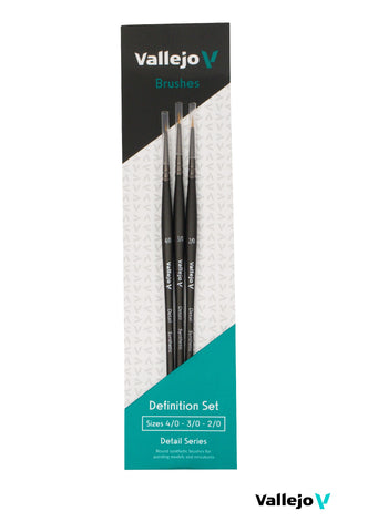 Vallejo - Brushes - Definition Set (Sizes4/0,3/0,2/0)