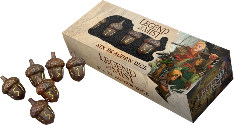 Dice - Legend in the Mist - Resin D6 Acorn Dice
