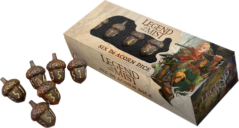 Dice - Legend in the Mist - Resin D6 Acorn Dice