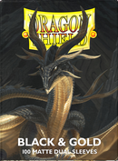 Sleeves - Dragon Shield - Matt Black and Gold