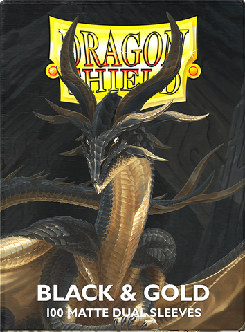 Sleeves - Dragon Shield - Matt Black and Gold