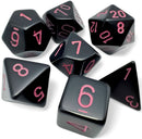 Dice - Chessex - Polyhedral (7pc) - Opaque Black (D&D)