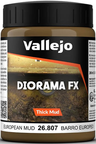 Paint Vallejo - Diorama FX - Ground Texture: European Thick Mud (200ml)