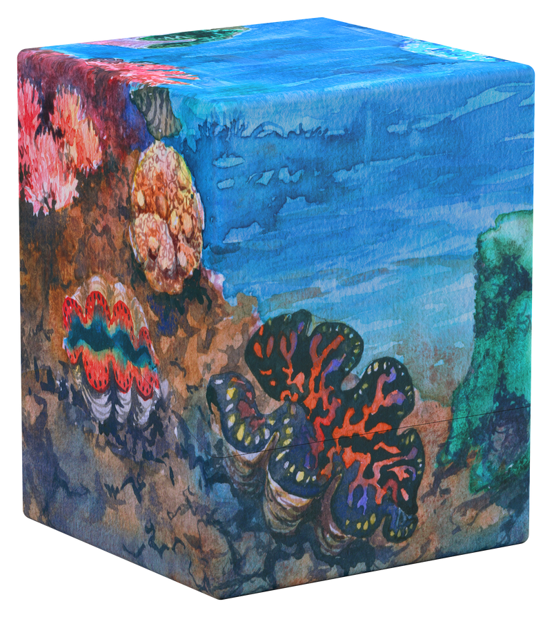 Deck Box - UG - Boulder Deck Case - Coral Places - Seablue Hush (100+ CT)