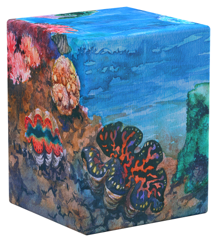 Deck Box - UG - Boulder Deck Case - Coral Places - Seablue Hush (100+ CT)