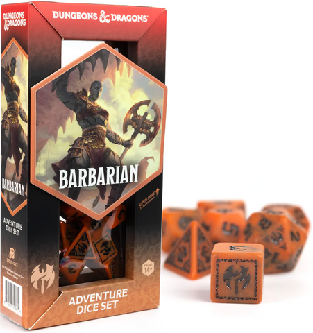 Dice - Sirius Dice - D&D Adventure - Barbarian: Orange