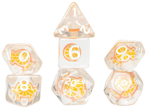 Dice - Sirus Dice - Fruit Slice Orange (7-die set)
