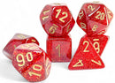 Dice - Festive 7 - Die Set Mega-Hedral - Ruby/Gold