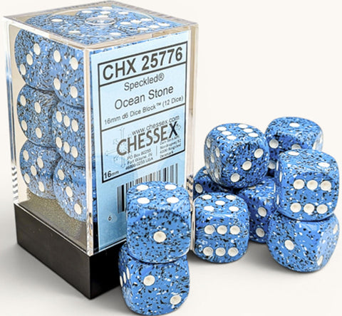 Dice - Chessex - Speckled 12D6 - Ocean Stone - 16MM
