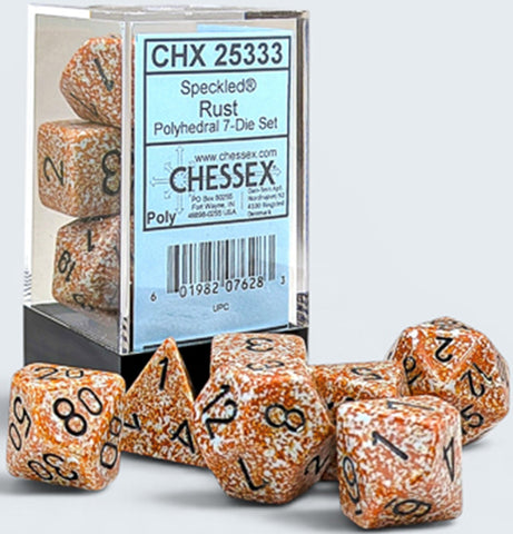 Dice - Chessex -7-Die - Set Polyhedral - Rust