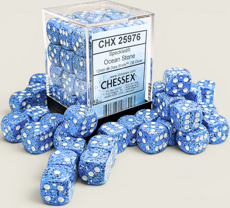Dice - Chessex - Speckled 36D6 - Ocean Stone - 12MM