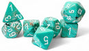 Dice - Marble 7 - Die Set Mega-Hedral - Oxi-Copper/White