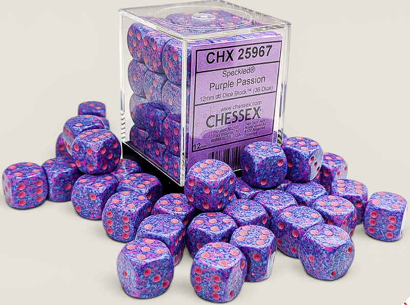 Dice - Chessex - Speckled 36D6 - Purple Passion - 12MM