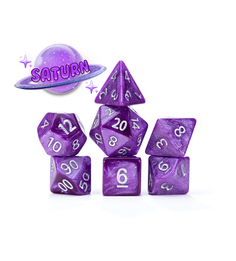 Dice Set - SATURN MERCURIAL DICE - Polyhedral