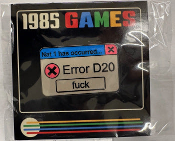 Pins - 1985 Games - Error D20