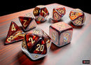 Dice - Scarab 7 - Die Set Mega-Hedral - Blood Red/Gold