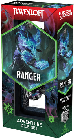 Dice - D&D Adventure Dice - Ranger - Black/Blue